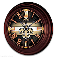 New Orleans Saints Illuminated Atomic Wall Clock