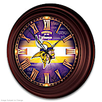Minnesota Vikings Illuminated Atomic Wall Clock