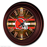 Cleveland Browns Illuminated Atomic Wall Clock