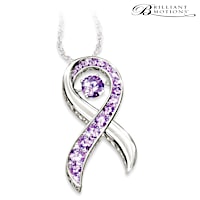 Alzheimer's Awareness Brilliant Motions Pendant Necklace