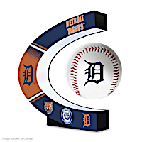 Detroit Tigers Levitating Baseball Lights Up And Spins