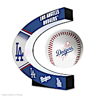 Los Angeles Dodgers Levitating Baseball Lights Up And Spins
