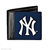 New York Yankees Men's RFID Blocking Leather Wallet