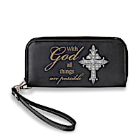 "All Things Are Possible" Women's Religious Clutch Wallet
