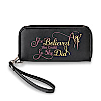 "She Believed She Could" Inspirational Women's Clutch Wallet