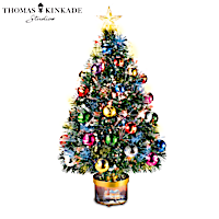 Thomas Kinkade Rotating Tree With Color-Changing Lights
