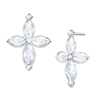 "The Holy Trinity" Australian Opal And Diamond Earrings