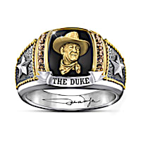 John Wayne Bourbon Quartz Ring With His Facsimile Signature