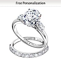 "Brilliance Of Our Love" Personalized Diamonesk Bridal Rings