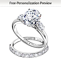 "Brilliance Of Our Love" Personalized Diamonesk Bridal Rings