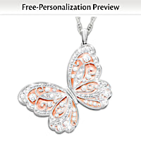 Spread Your Wings & Fly Personalized Pendant Necklace