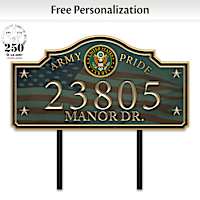 "Army Pride" Personalized Outdoor Address Sign