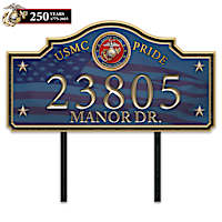 USMC Pride Personalized Address Sign