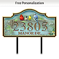 Country Songbirds Personalized Address Sign