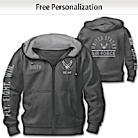"Ready At The Reveille" USAF Personalized Men's Hoodie