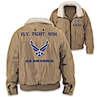 "U.S. Air Force Fly. Fight. Win." Men's Twill Bomber Jacket