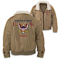 U.S. Navy "Semper Fortis" Men's Twill Bomber Jacket
