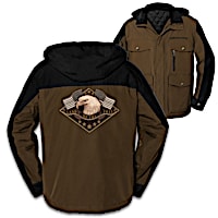 "Land Of The Free" Men's Anorak Jacket With Patriotic Art