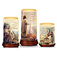 "Pillars Of Faith" Candle Set With Greg Olsen Biblical Art