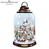 Thomas Kinkade "Home For The Holidays" Illuminated Lantern