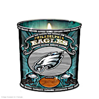 Philadelphia Eagles Stained-Glass Candleholder