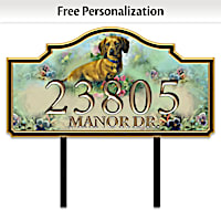 Warm Dachshund Welcome Personalized Address Sign