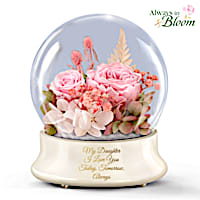 Rotating Illuminated Musical Floral Centerpiece For Daughter