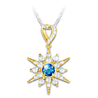 "Forever Shine" Created Opal Remembrance Pendant Necklace