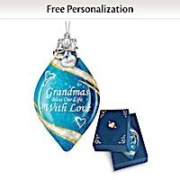 Grandma Blesses Our Lives With Love Personalized Ornament