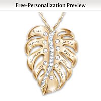 Our Family Grows In Love Personalized Pendant Necklace