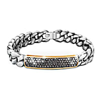 "Million Dollar Man" Black Sapphire Chain Link Bracelet