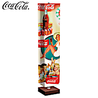 COCA-COLA Floor Lamp With Art On 4-Sided Fabric Shade