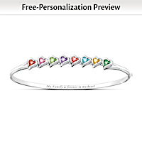 "Our Family Of Love" Personalized Birthstone Bracelet