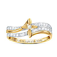 God Is The Light Diamond Ring