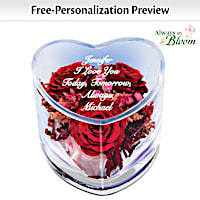 "True Love Is Forever" Personalized Floral Table Centerpiece