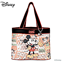 Mickey Mouse Classic Moments Quilted Tote With Profile Charm