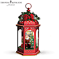 Thomas Kinkade Storytelling Santa Illuminating Lantern