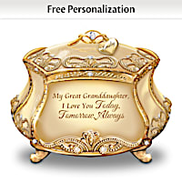 Personalized Great Granddaughter 22K Gold-Plated Music Box