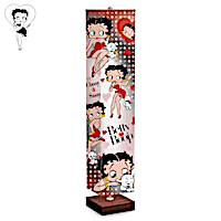 Betty Boop Floor Lamp With Art On 4-Sided Fabric Shade