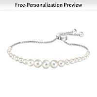 "Daughter Pearls Of Wisdom" Personalized Diamond Bracelet