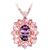 "Amethyst Radiance" Pendant Necklace With Over 2.5 Carats