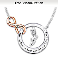"Sole Of A Runner" Pendant Necklace With Personalized Charms