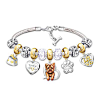 "Yorkie Mom" Charm Bracelet With 11 Individual Charms