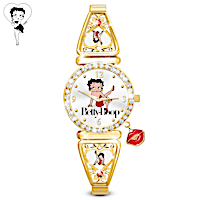 Betty Boop "Kick Up Your Heels" Watch With Over 40 Crystals