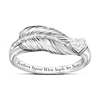 12-Diamond When Angels Are Near Ring