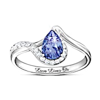 "Remember The Love" Tanzanite And White Topaz Ring