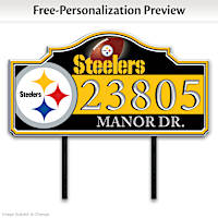 Pittsburgh Steelers Personalized Outdoor Address Sign