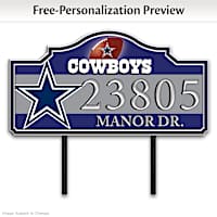 Dallas Cowboys Personalized Address Sign