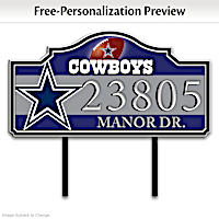 Dallas Cowboys Personalized Outdoor Address Sign