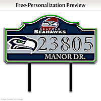 Seattle Seahawks Personalized Address Sign